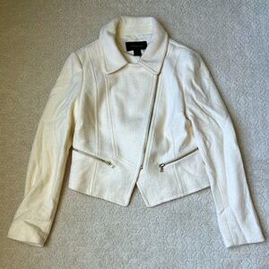 Ann Taylor Cream Teddy Jacket